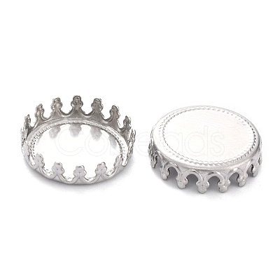 Non-Tarnish 304 Stainless Steel Cabochon Settings STAS-Y001-06A-P-1