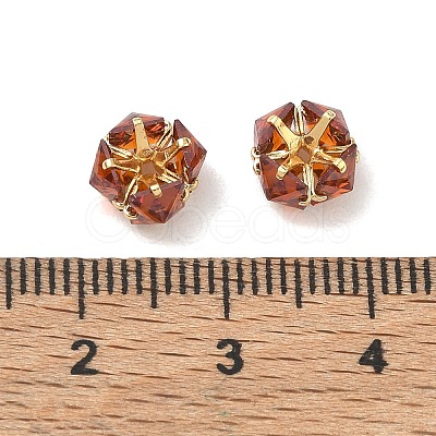 Brass & Glass Beads GL-CBA12D7-02G-01-1