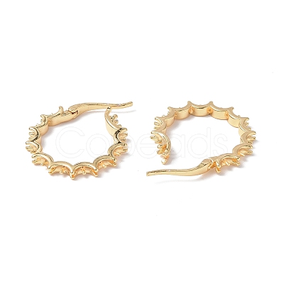 Brass Hoop Earring Finding KK-P223-24G-1