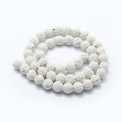 Synthetic Lava Rock Round Beads Strands G-E508-04-6mm-1-1