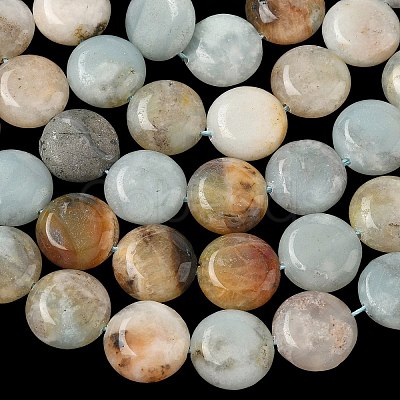 Natural Flower Amazonite Beads Strands G-L648-B13-15mm-1