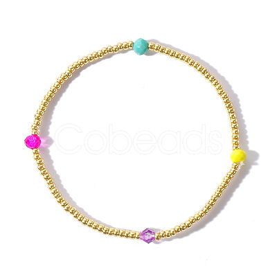 1Pc Bohemian Glass Seed Beads Stretch Bracelet for Women LN2670-2-1