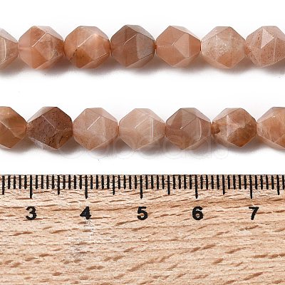 Natural Peach Moonstone Beads Strands G-Z119-A18-02-1