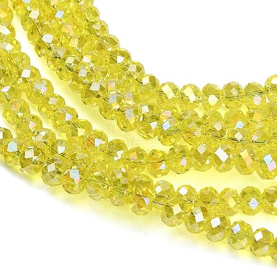 Electroplate Glass Beads Strands GL-CBAA615-02A-1
