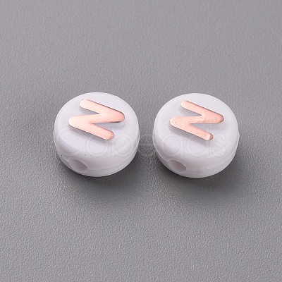 Opaque White Acrylic Beads MACR-N008-45D-1