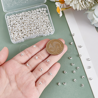 500Pcs Iron Crimp Beads Covers IFIN-ME0001-23A-1