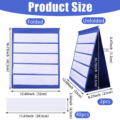20 Bags Cloth Desk Calendar Display Holder AJEW-CA0005-47B-1