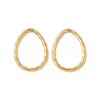304 Stainless Steel Twisted Teardrop Linking Rings STAS-L300-007G-1