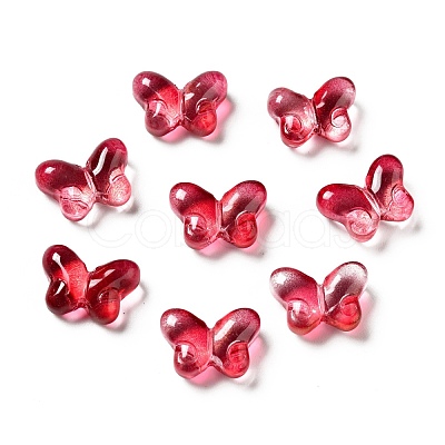 Transparent Baking Paint Glass Beads GLAA-F115-01I-1
