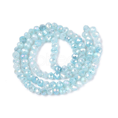 Dyed Crackle Imitation Jade Glass Beads Strands EGLA-Q131-02A-03-1