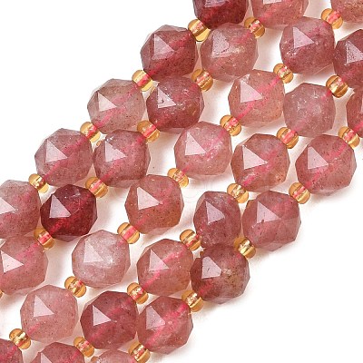 Natural Strawberry Quartz Beads Strands GG-NH0014-A01-1
