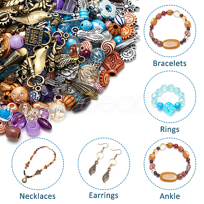 Nbeads DIY Boho Theme Bracelet Making Kit FIND-NB0004-72-1