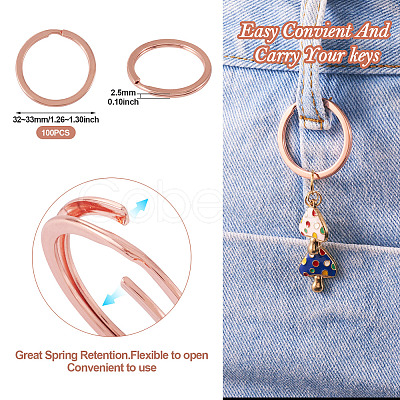 Alloy Split Key Rings PALLOY-TAC0001-01C-RG-1