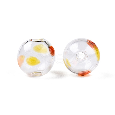 Transparent Handmade Blown Glass Globe Beads GLAA-T012-17B-1