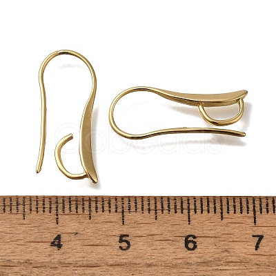 Brass Earring Hooks KK-H502-12G-1