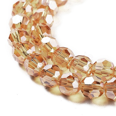 Electroplate Transparent Glass Beads Strands EGLA-A035-T6mm-A17-1
