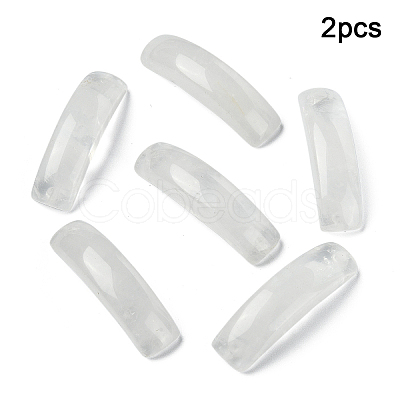 2Pcs Natural Quartz Crystal Connector Charms G-YW0002-72E-1
