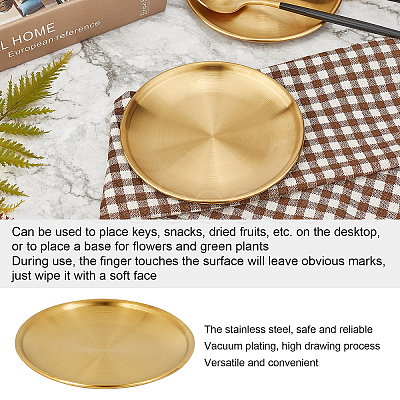 201 Stainless Steel Dinner Plate Serving Tray STAS-UN0012-15-1