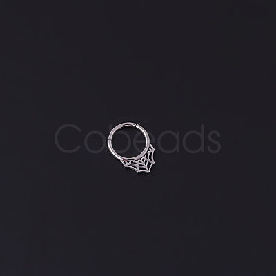316L Stainless Steel Spider Web Hoop Nose Rings WG66A6F-01-1