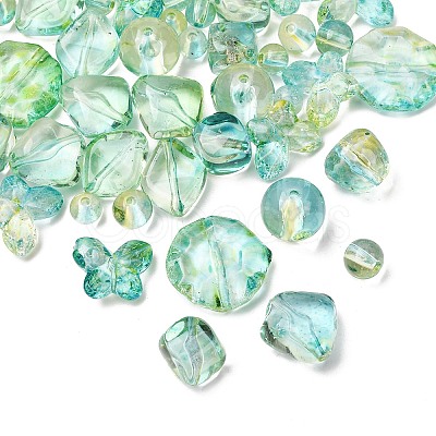 Two Tone Transparent Acrylic Beads OACR-Z041-15-1