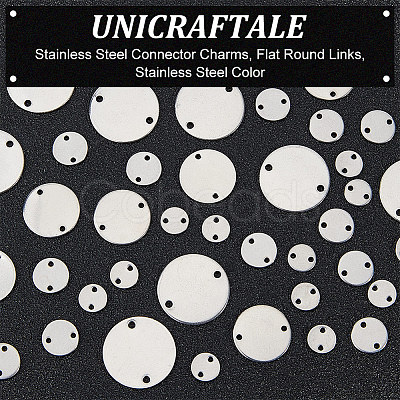 80Pcs 4 Styles 201 Stainless Steel Connector Charms STAS-UN0052-74-1