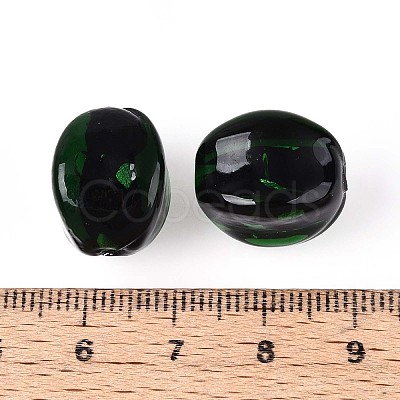 Handmade Silver Foil Lampwork  Beads FOIL-T024-12B-1