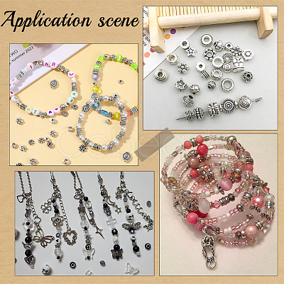 8 Bags Tibetan Style Alloy Beads FIND-SC0017-89-1