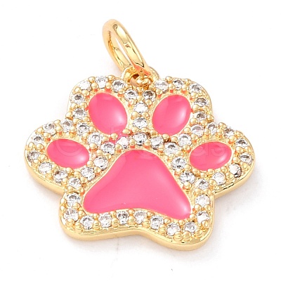 Real 18K Gold Plated Brass Micro Pave Cubic Zirconia Charms ZIRC-L100-085G-07-1