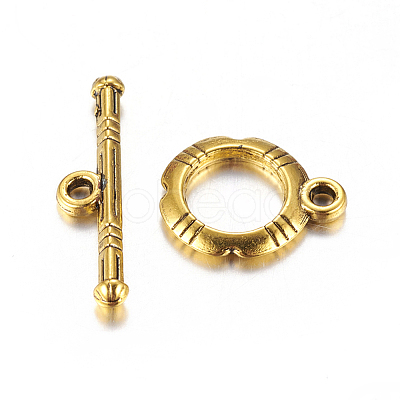 Tibetan Style Alloy Toggle Clasps X-GLF0322Y-1