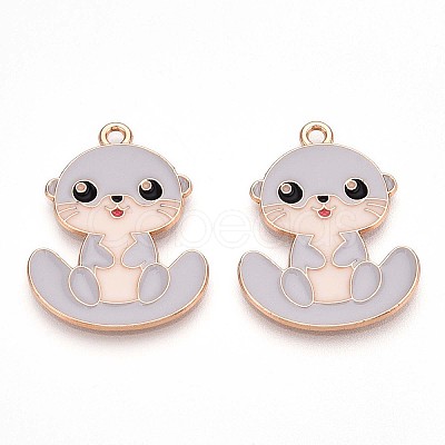 Alloy Enamel Pendants ENAM-T022-02D-01-1