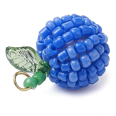 Seed Beads Beaded Pendants PALLOY-TA00159-04-1