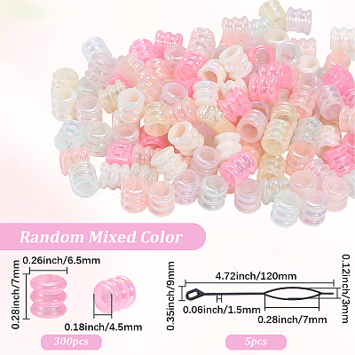 300Pcs Plastic Beads KY-PA0001-24-1
