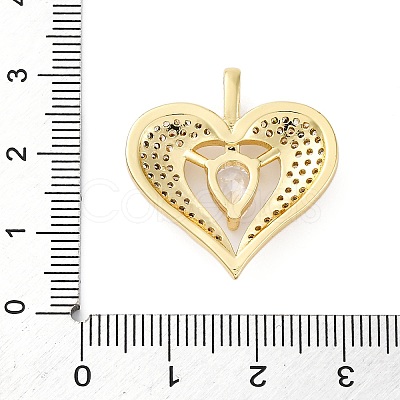 Brass Micro Pave Cubic Zirconia Pendants KK-S510-32G-02-1
