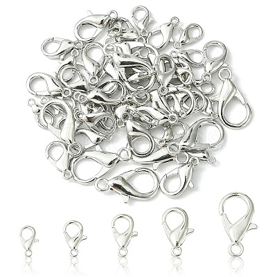 50Pcs 5 Styles Zinc Alloy Lobster Claw Clasps FIND-YW0003-96P-1