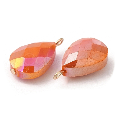 Imitation Jade Glass Pendants KK-Q777-02G-05-1