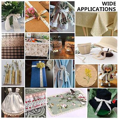 Lace Trim Nylon Ribbon SRIB-WH0006-26B-1