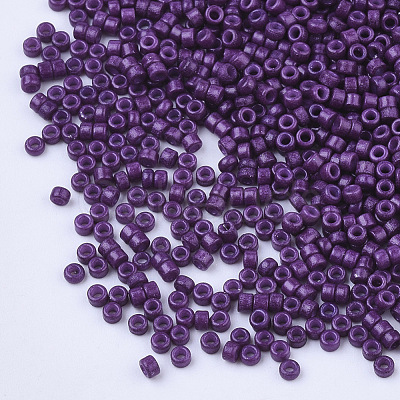 Baking Paint Cylinder Seed Beads SEED-Q036-02A-D07-1