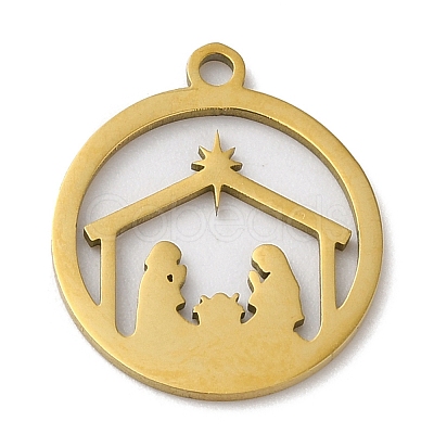 Christmas 201 Stainless Steel Pendants STAS-D053-04G-1