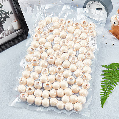 50PCS Wooden Beads WOOD-OC0001-86-1