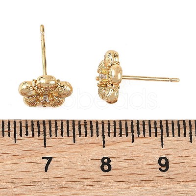 SHEGRACE Brass Micro Pave Cubic Zirconia Stud Earrings XGRQ4N782-711G-1