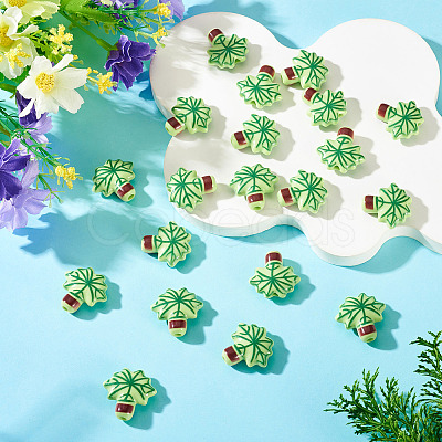 20Pcs Printed Opaque Acrylic Beads OACR-TA0004-73A-1