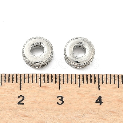Brass Micro Pave Clear Cubic Zirconia Beads ZIRC-I038-31P-1