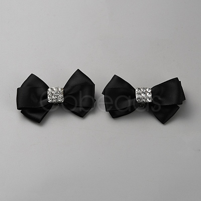 Detachable Polyester Bowknot Shoe Decoration AJEW-WH20005-05-1