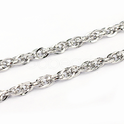 Tarnish Resistant 304 Stainless Steel Rope Chains CHS-L001-133-0.6mm-1