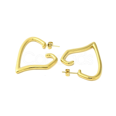 Ion Plating(IP) 304 Stainless Steel Stud Earrings EJEW-H009-01G-06-1