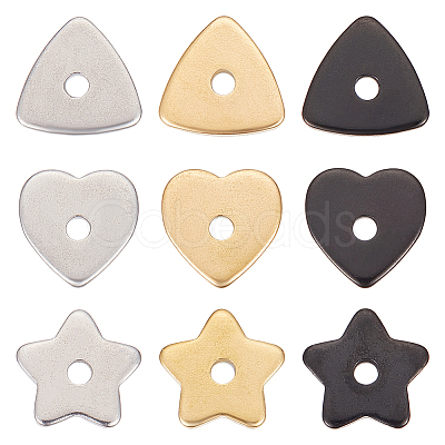 72Pcs 9 Style 304 Stainless Steel Beads STAS-SC0007-69-1