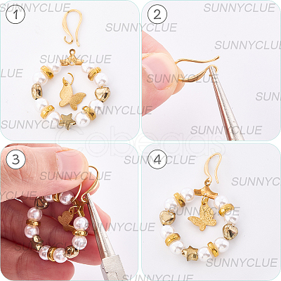 40Pcs Brass Earring Hooks KK-SC0006-53G-1