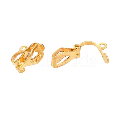 Iron Clip-on Earring Findings X-KK-R071-06G-1