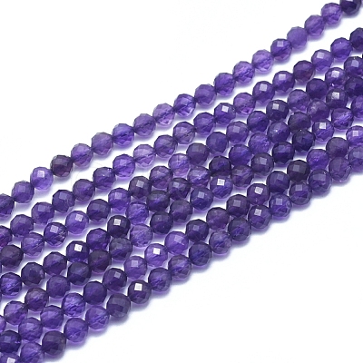 Natural Amethyst Beads Strands G-D0003-E84-4MM-1