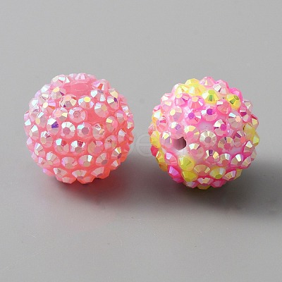 20Pcs Resin Rhinestone Beads RESI-WH0001-03A-1